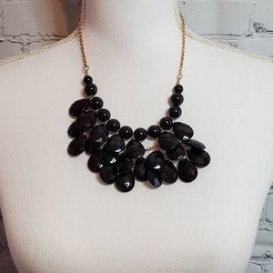 Black Bobble Statement Necklace & Earrings